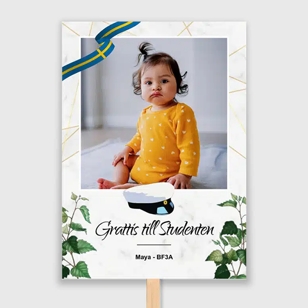 skylt för studenten